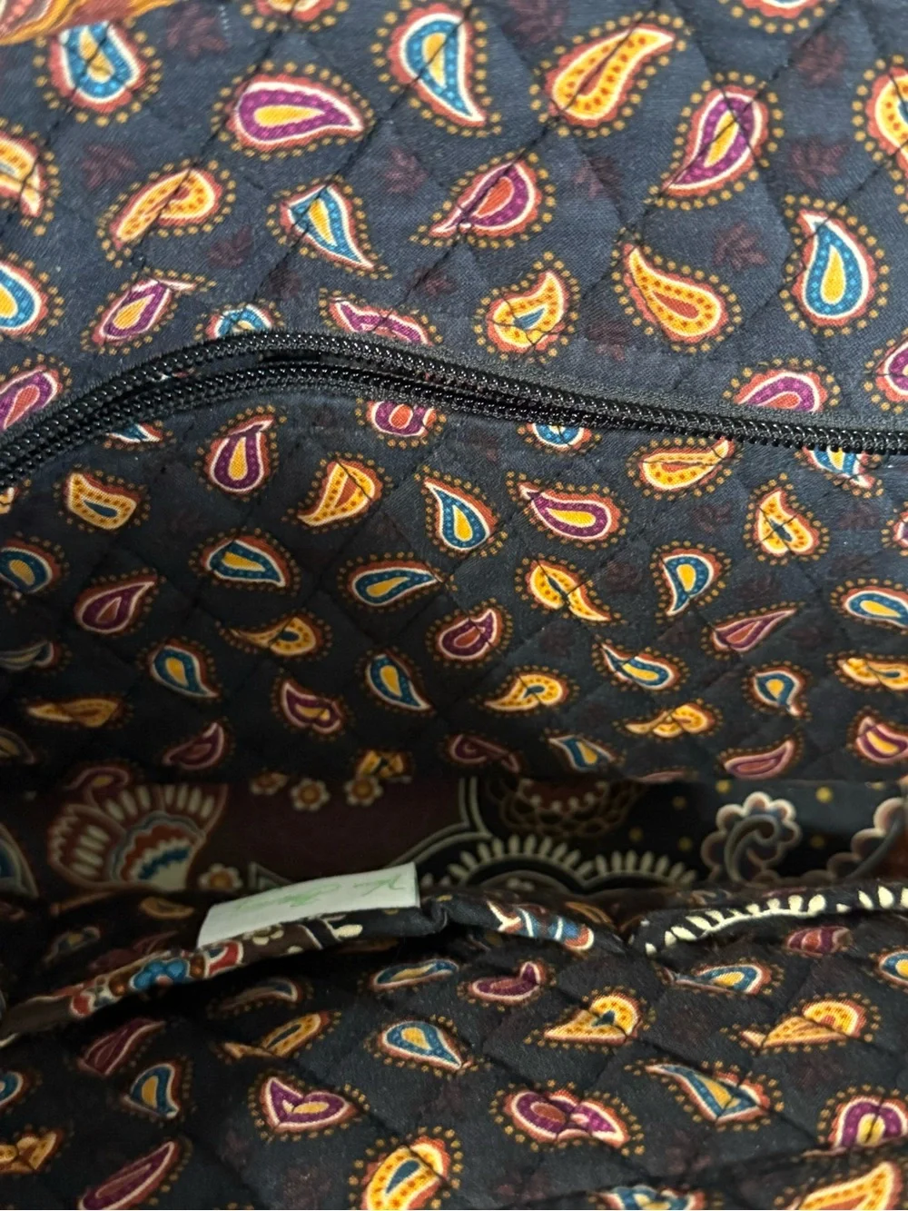 Vera Bradley Quilted Paisley Shoulder Bag - Black, Brown, Maroon